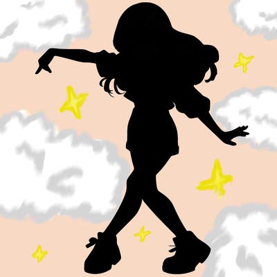 realistic girl danceing