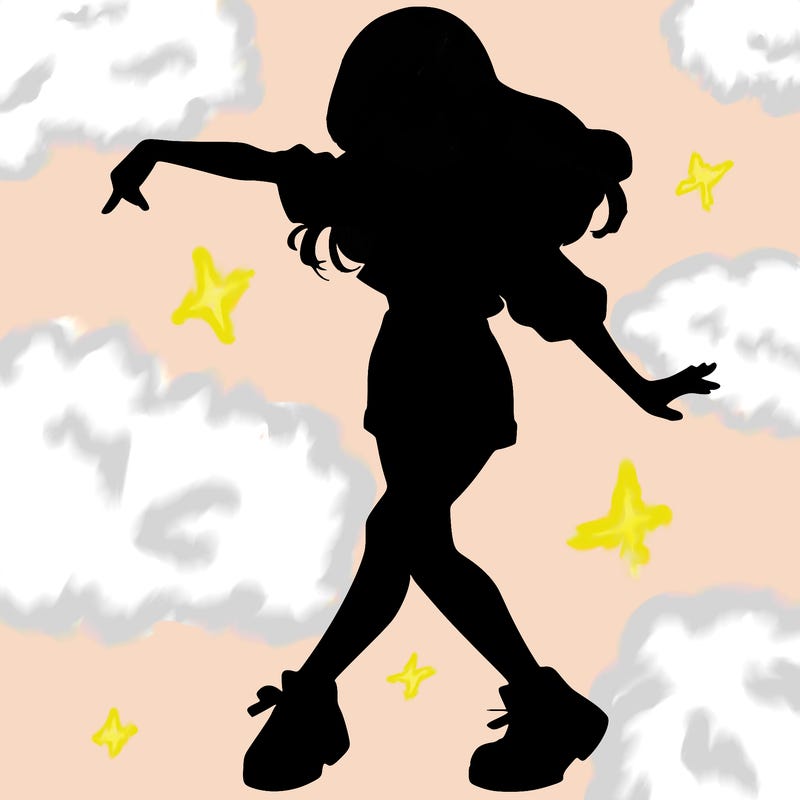 realistic girl danceing