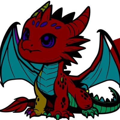 fierce baby night dragon