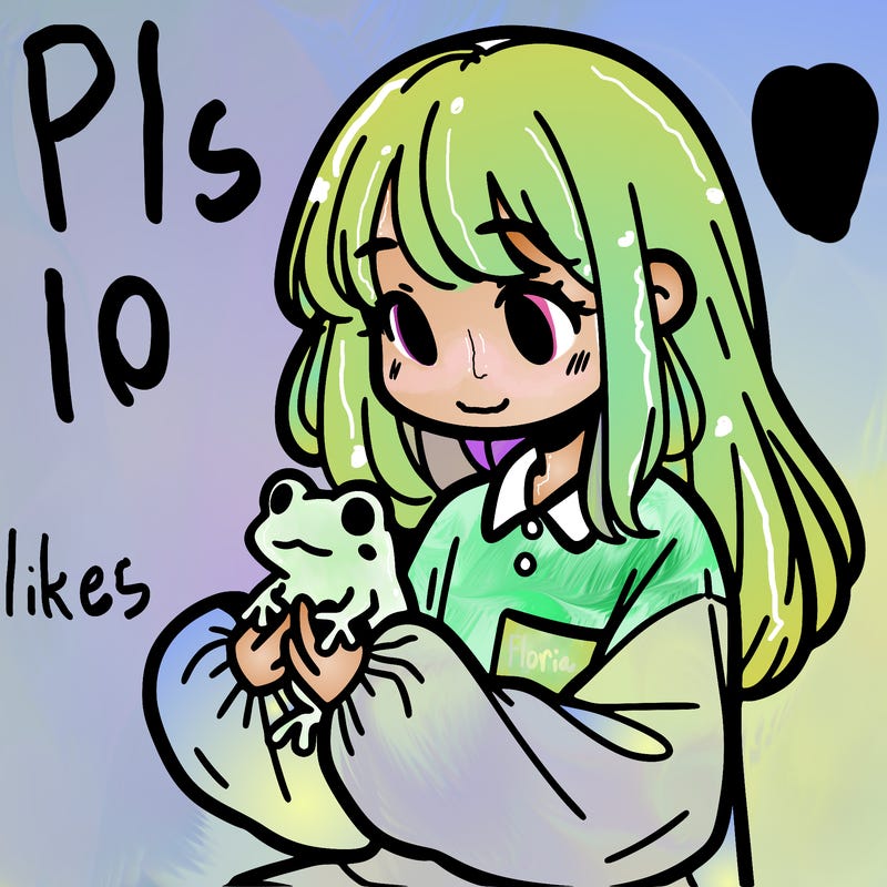 girl with long hair and a oversized shirt. and she is holding a frog