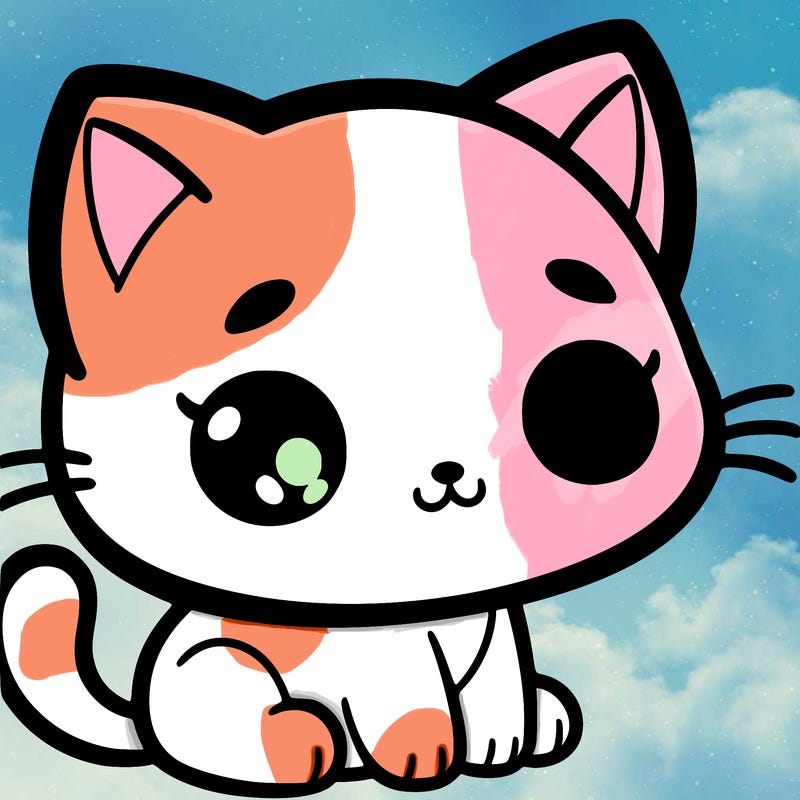 a cartoon chibi cat