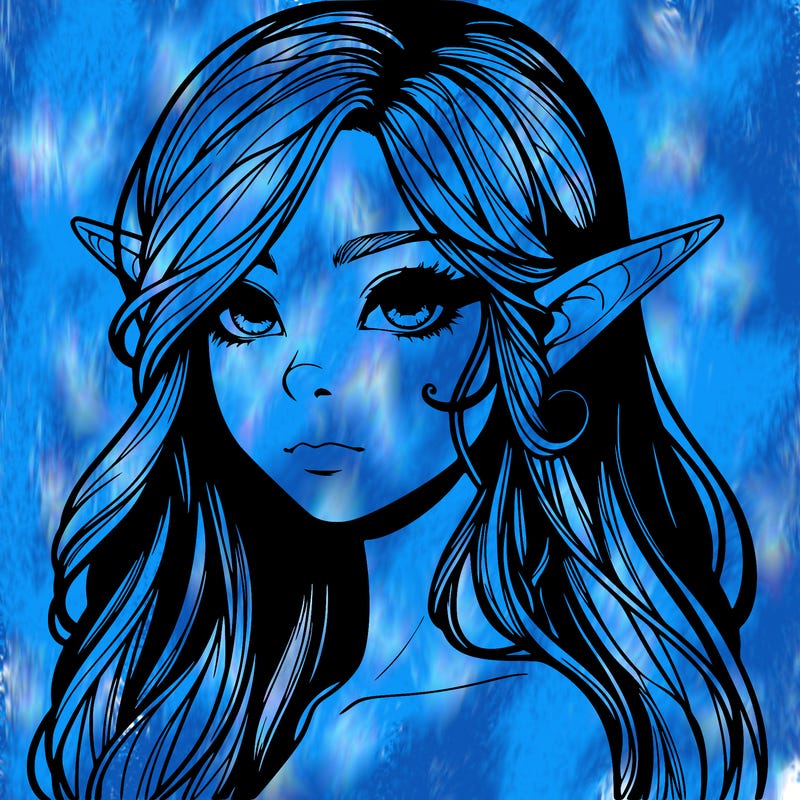 elf girl realistic dark fantasy