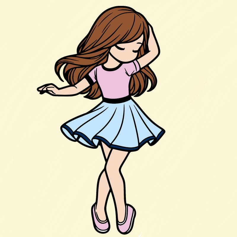 girl dancing  realistic