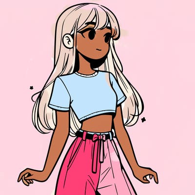 girl in a cute crop top