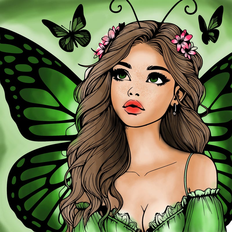 butterfly fairy realistic girl