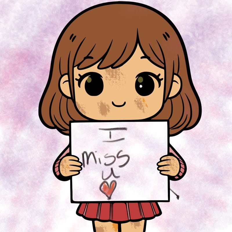 girl holding blank piece of paper