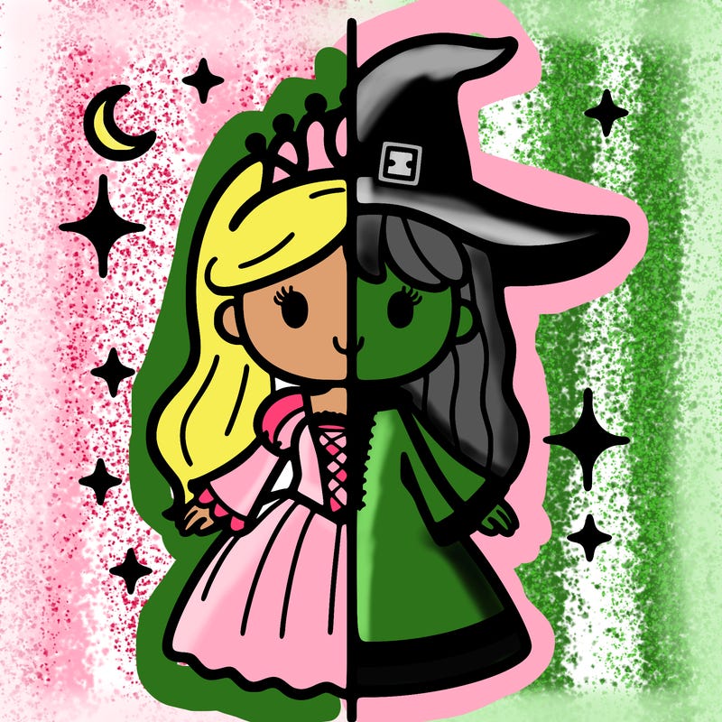 split princess and witch