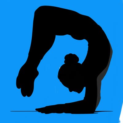 realistic girl doing gymnastics