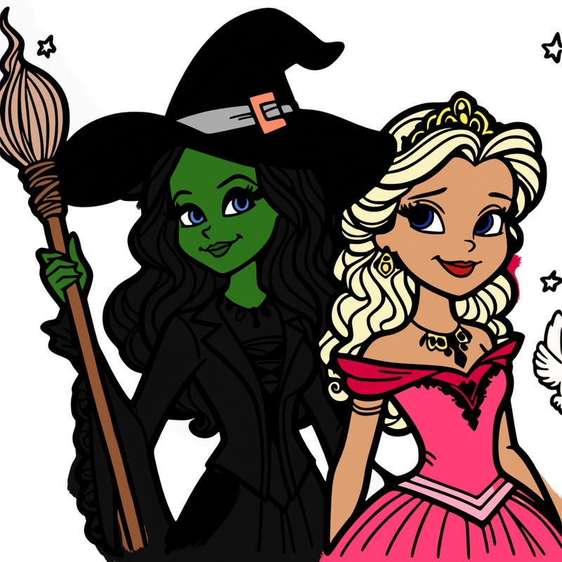 the new movie wicked with a witch and princess