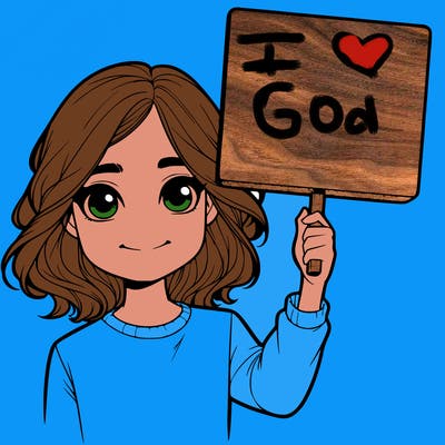 realistic girl holding up a sign