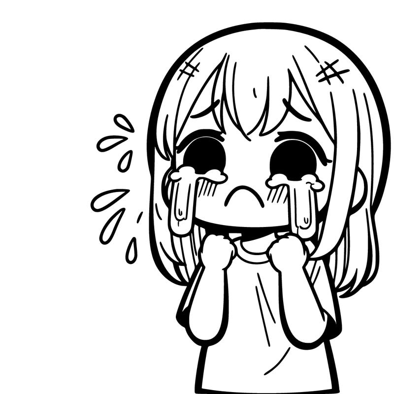 a girl crying