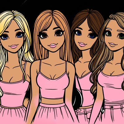 five realistic girls