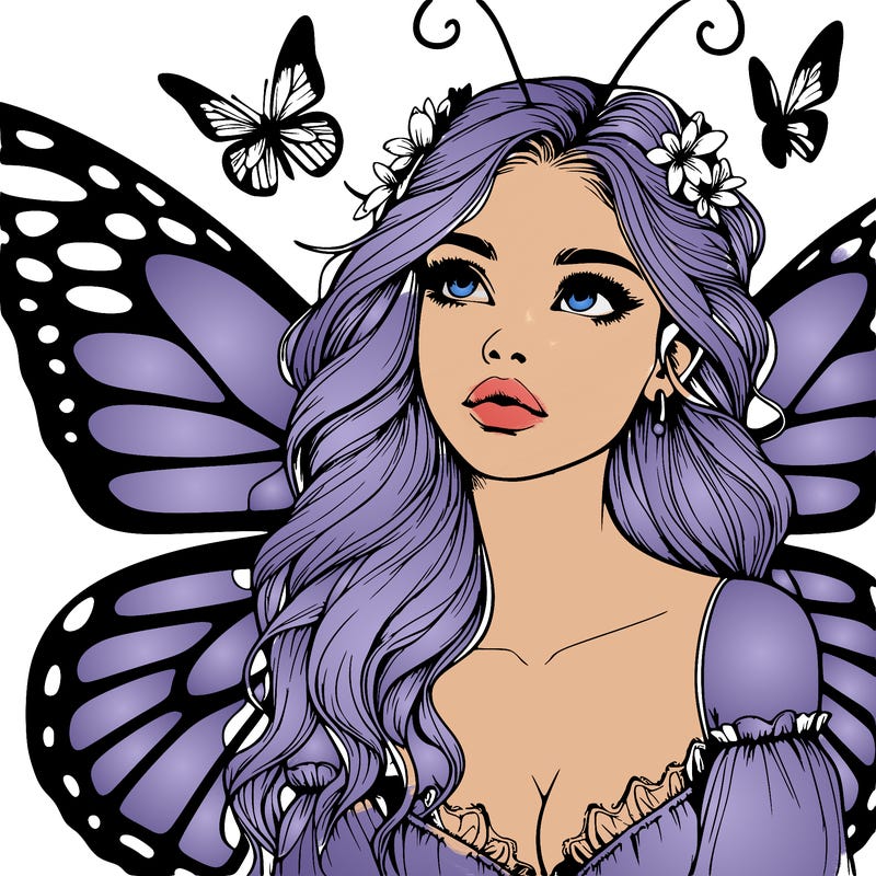 butterfly fairy realistic girl