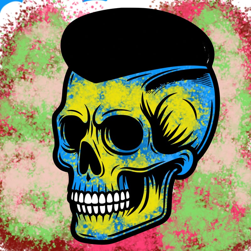 skull face with undercut