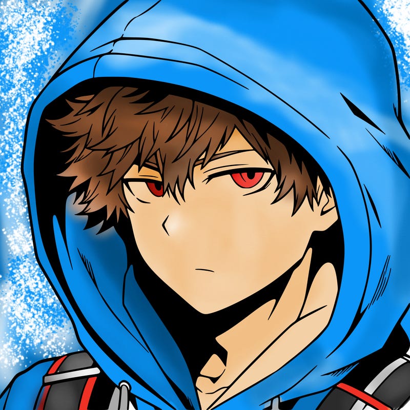 anime guy in hoodie