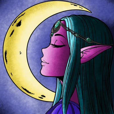 a realistic moon elf