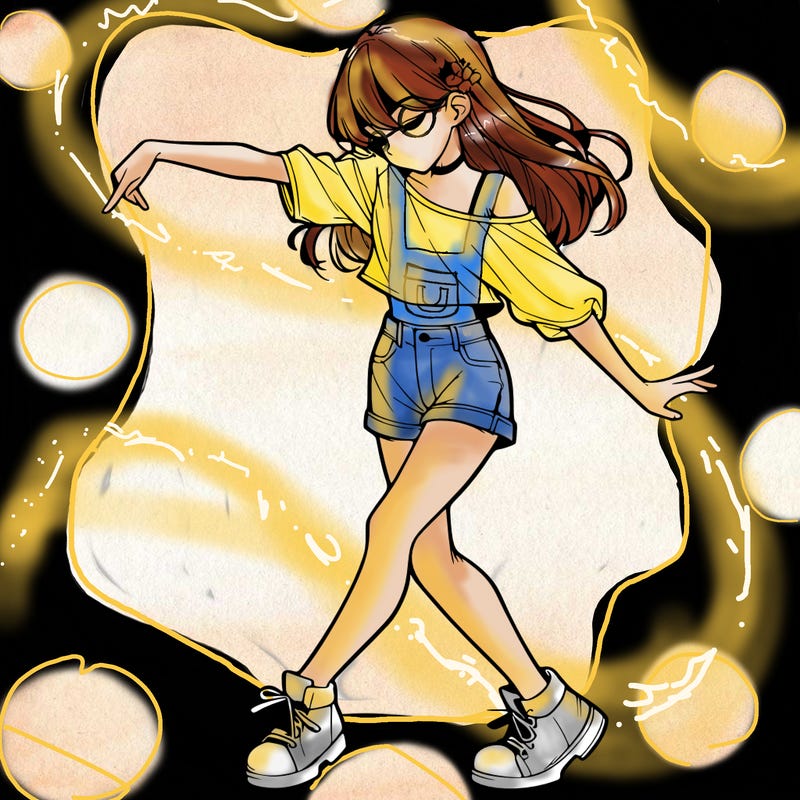 realistic girl danceing