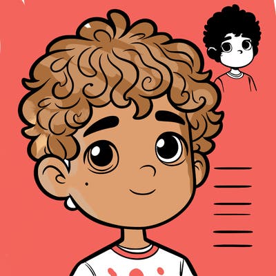 boy with curly hair