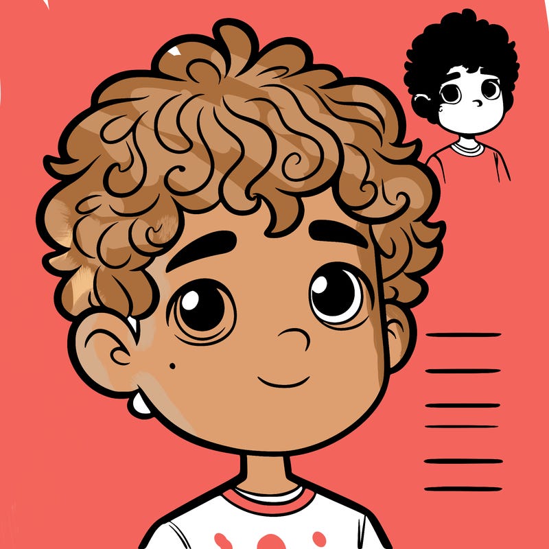 boy with curly hair