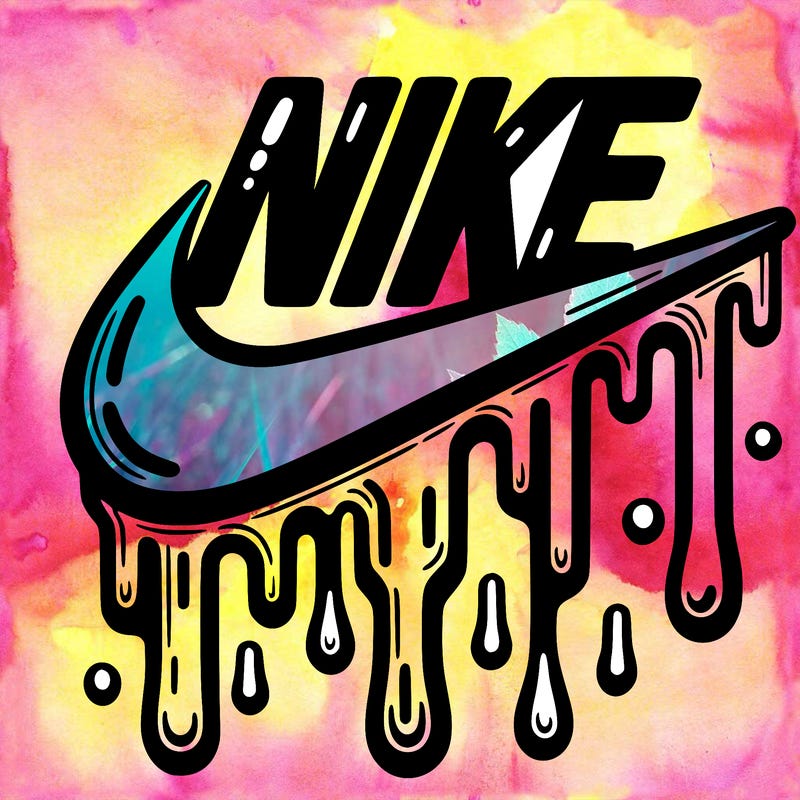 dripping nike logo