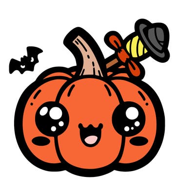 kawaii halloween pumpkin