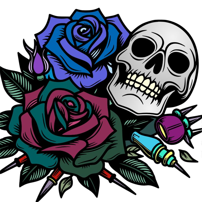 roses and skulls