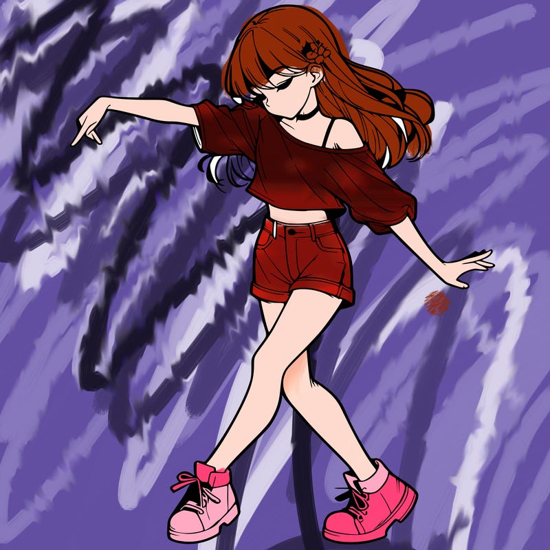 realistic girl danceing