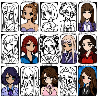 girls that look diffrent anime
