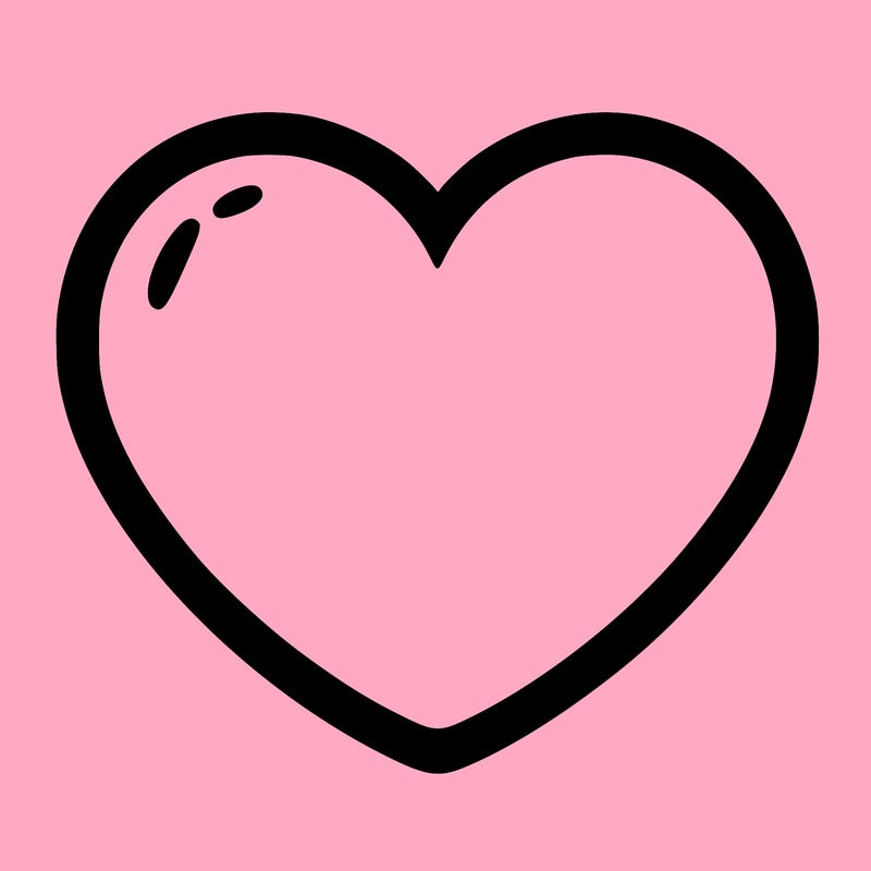 a blank heart