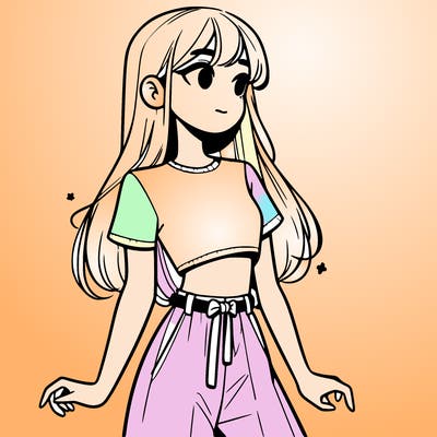 girl in a cute crop top