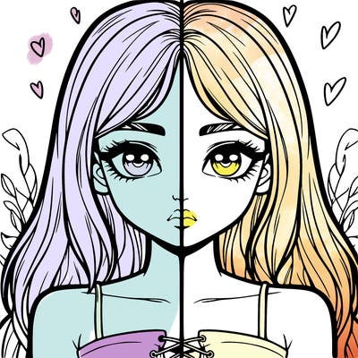 realistic girl split