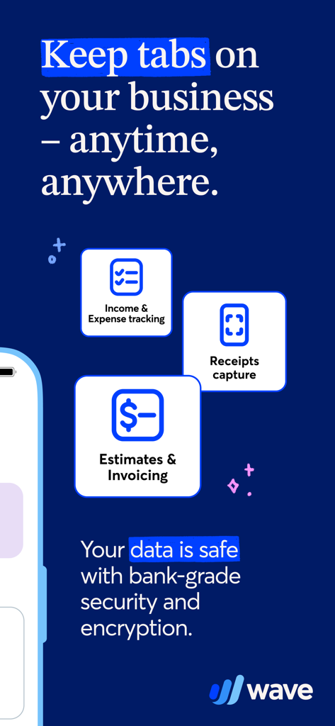 Overview of Wave app features including income tracking receipts capture and invoicing for small businesses