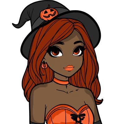 relistic girl in a halloween costume