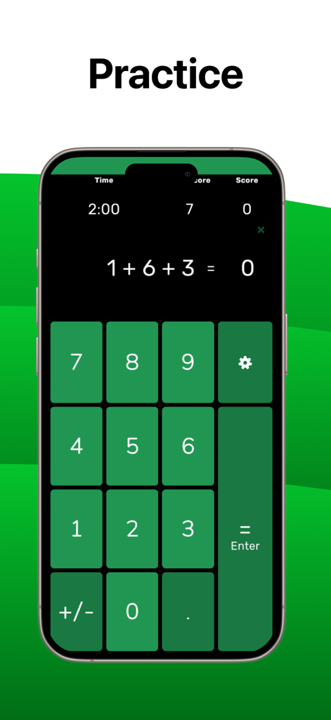 Math Duel: 2 Player Study Quiz - Math Duel practice mode screen with math equation and number pad