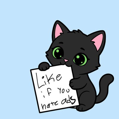 a small cat with a blank sheet of paper in its hand. the cat is sooooooo cute!