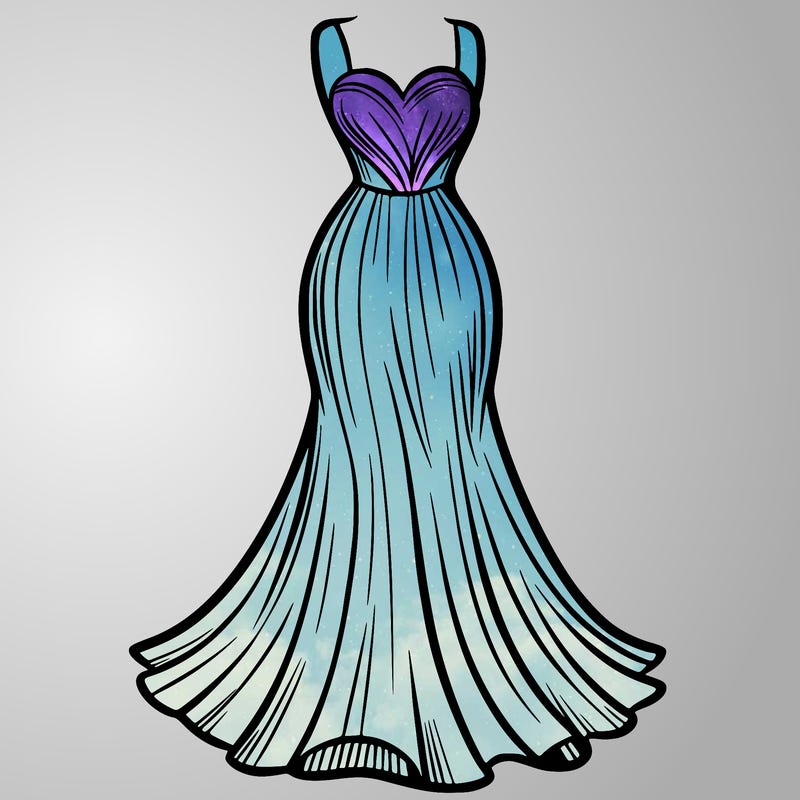 attractive long fashion dress