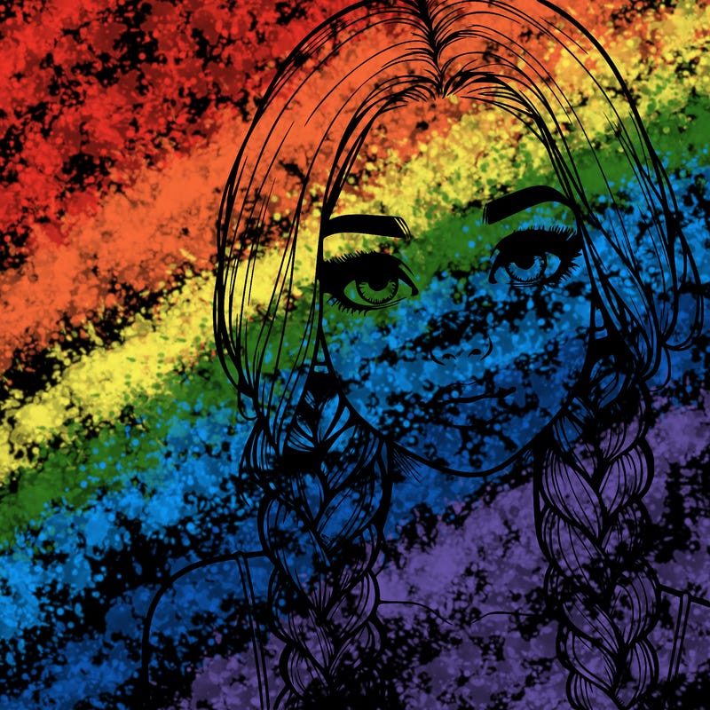 realistic girl with braids