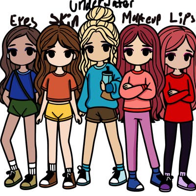 a group of girl's