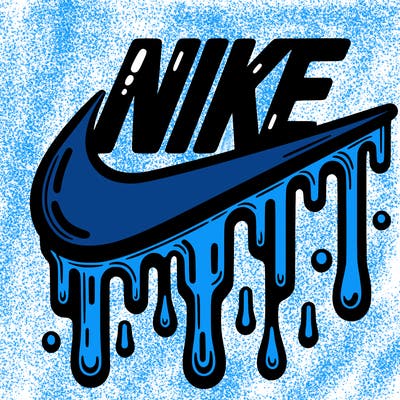 dripping nike logo