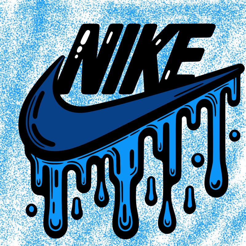 dripping nike logo