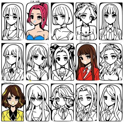 girls that look diffrent anime