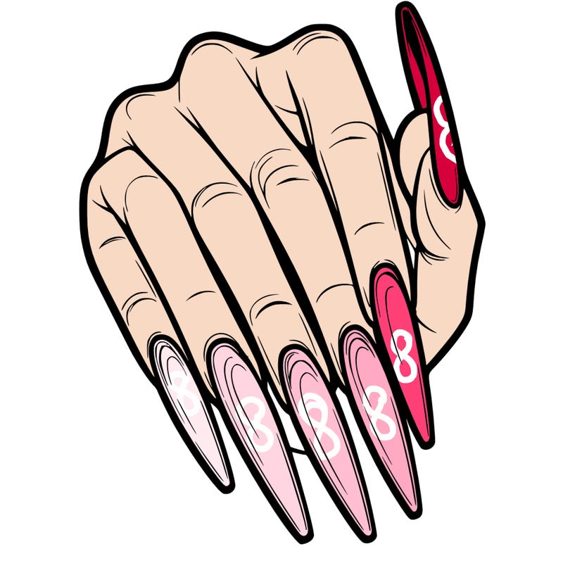 modern long nails