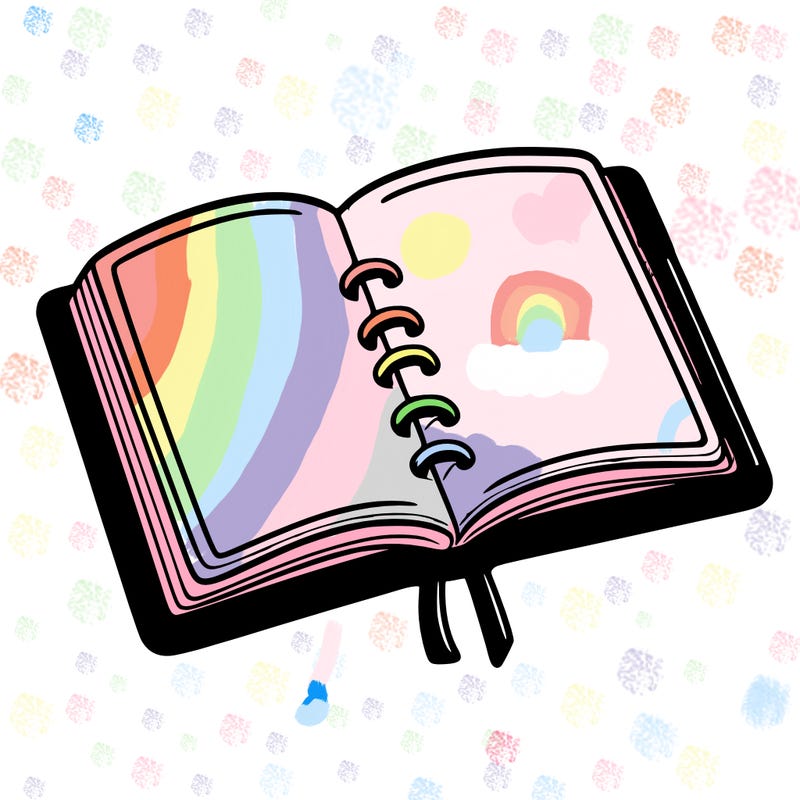 open note book blank