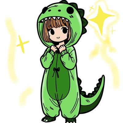 dino onesies on girl