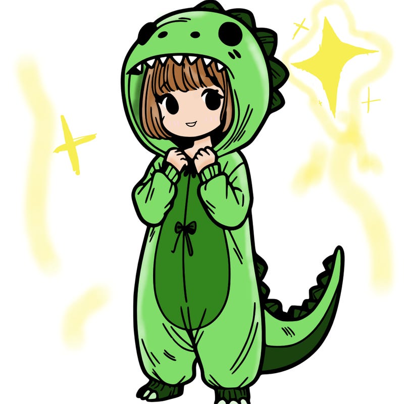 dino onesies on girl