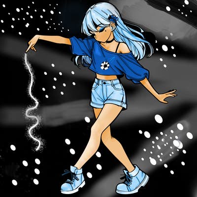 realistic girl danceing