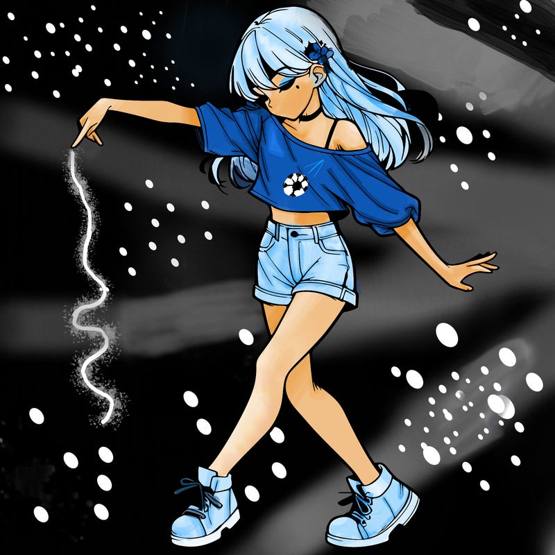 realistic girl danceing