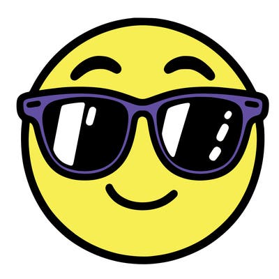 emoji with sunglasses