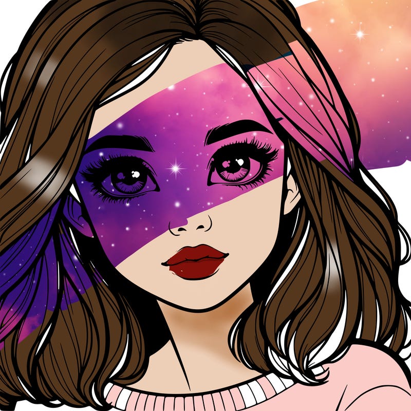 realistic girl whith cute eyes