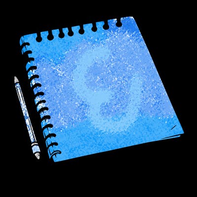 a blank sketch pad